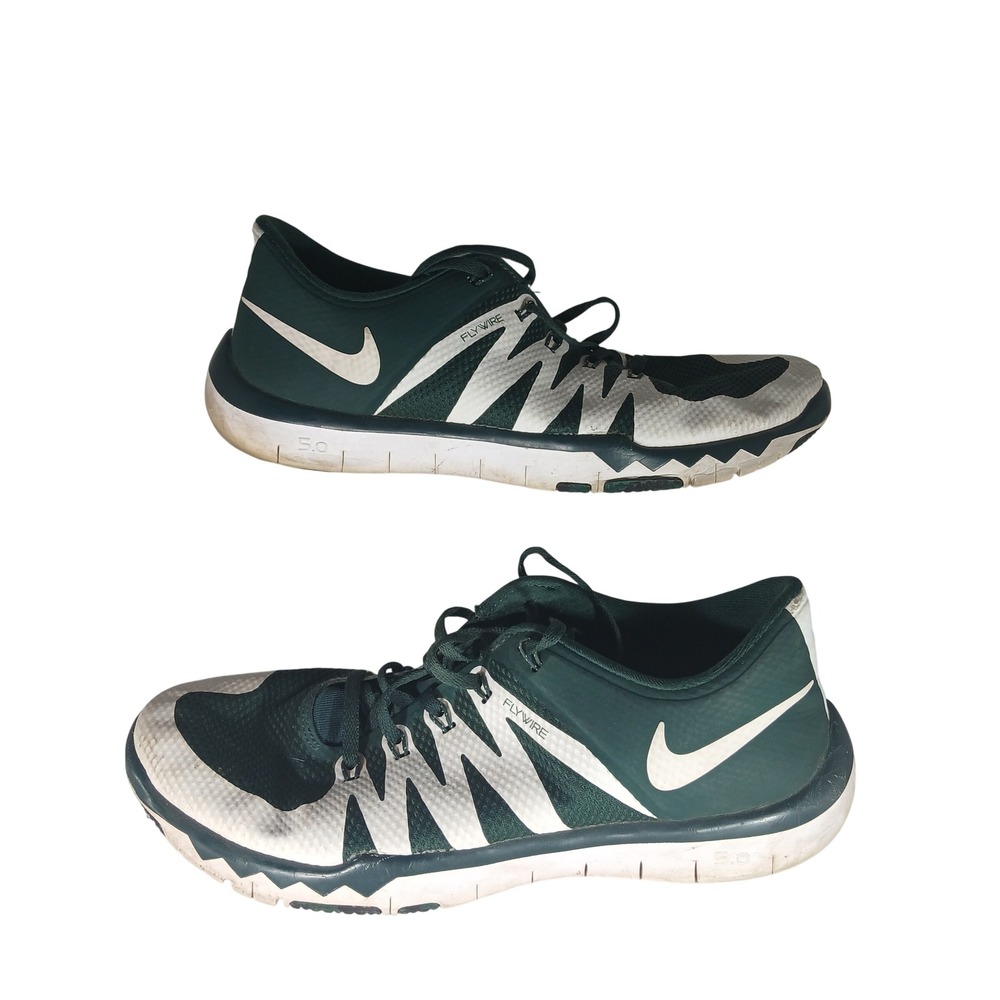 Nike Free Trainer 5.0 V6 9.5 Green Michigan State Spartans NCAA Gym Sneaker